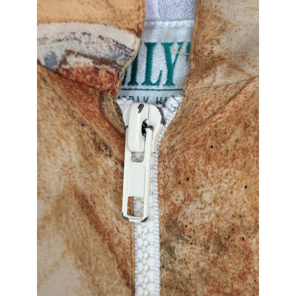 Lily's of Beverly Hills Vintage 90s Abstract Track Jacket Womens Large Retro Art - Picture 2 of 12